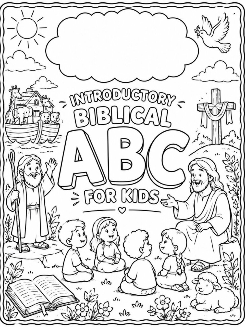 Customizable Biblical ABC's for Kids Coloring Book
